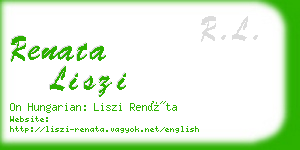 renata liszi business card